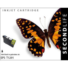 SecondLife compatible inktcartridge Epson T1291 zwart