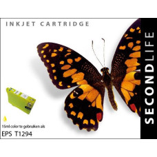 SecondLife compatible inktcartridge Epson T1294 geel
