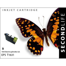 SecondLife compatible inktcartridge Epson 16XL T1631 zwart