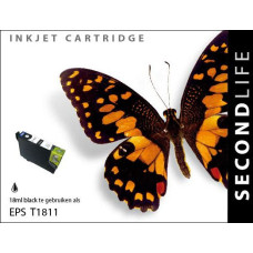 SecondLife compatible inktcartridge Epson 18XL (T1811) zwart