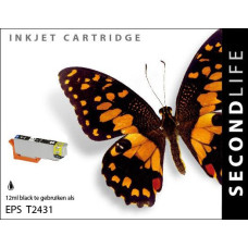 SecondLife compatible inktcartridge Epson 24XL T2431 zwart