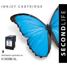 SecondLife compatible inktcartridge HP nr.305XL zwart (3YM62AE)
