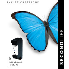 SecondLife compatible inktcartridge HP nr.15 zwart (C6615DE)