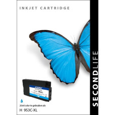 SecondLife compatible inktcartridge HP nr.953XL cyaan (F6U16AE)