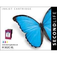 SecondLife compatible inktcartridge HP nr.302XL kleur (F6U67AE)