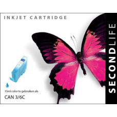 SecondLife compatible inktcartridge Canon BCi-3eC & BCi-6C cyaan
