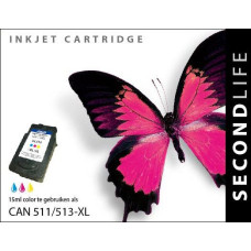 SecondLife compatible inktcartridge Canon CL-511 / CL-513 kleur