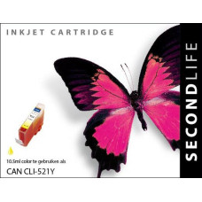 SecondLife compatible inktcartridge Canon CLi-521Y geel