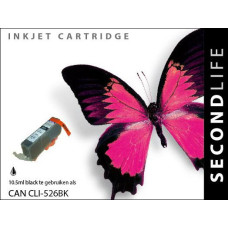 SecondLife compatible inktcartridge Canon CLi-526BK zwart
