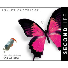 SecondLife compatible inktcartridge Canon CLi-526GY grijs
