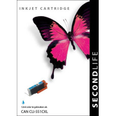 SecondLife compatible inktcartridge Canon CLi-551XLC cyaan