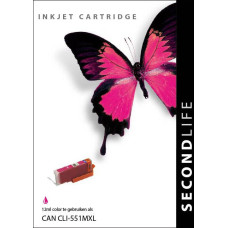 SecondLife compatible inktcartridge Canon CLi-551XLM magenta