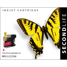 SecondLife compatible inktcartridge Brother LC-225XLM magenta